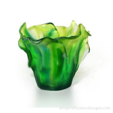 art glass artwork liu li dish